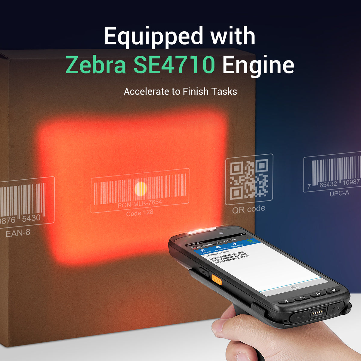 IPDA061P Android Barcode Scanner, 5" Full-Touch, Rugged PDA Android 11 with Pistol Grip, 4+64GB, 1D/2D/QR Zebra Scanner SE4710