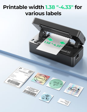 SVANTTO Y42BT Bluetooth Thermal Label Printer, 4x6 Shipping Label Printer for Small Business, Compatible with iOS, Android, Windows, Mac, Amazon, Ebay, Shopify, USPS, UPS, Etsy, Black