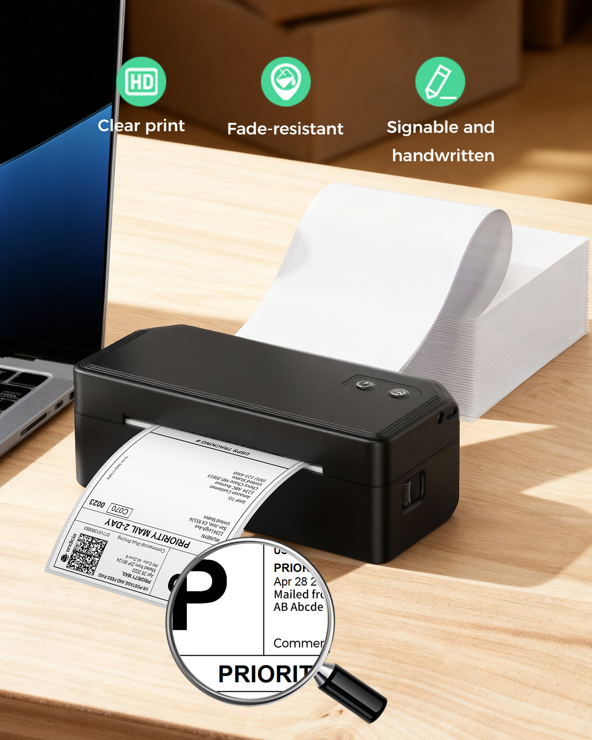 SVANTTO 4x6 Thermal Labels, Strong Adhesive and Perforated Shipping Labels, Thermal Printer Labels for Mailing Postage Address（500Pcs/Stack）