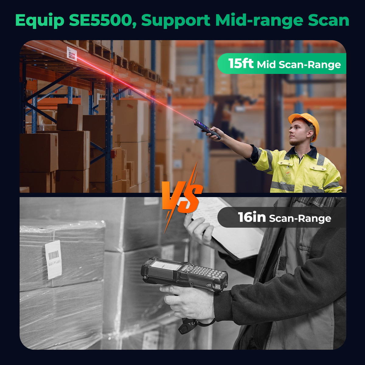 IPDA111P Long-Range Barcode Scanner