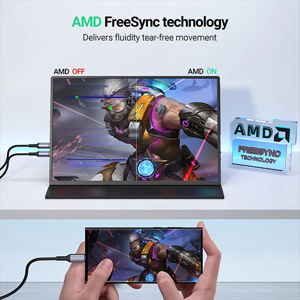 SVANTTO 2k portable gaming monitor with AMD FreeSync technology