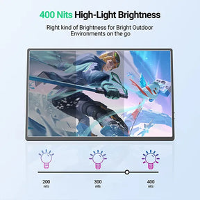 SVANTTO 2k portable gaming monitor with 400 Nits brightness